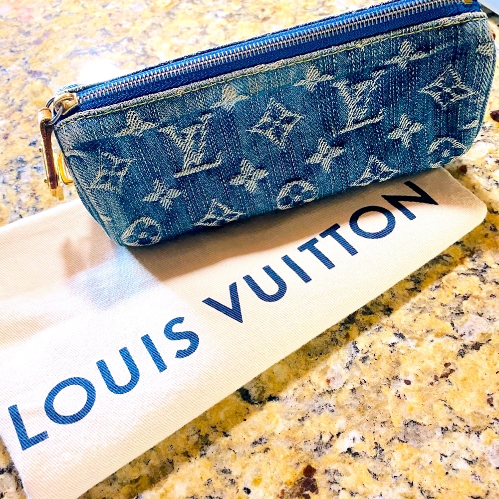 💙🥂 LV Monogram Denim Trousse Speedy GM🥂💙